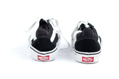 Vans Old Skool Black White Low Canvas & Suede Classic Skater Shoes