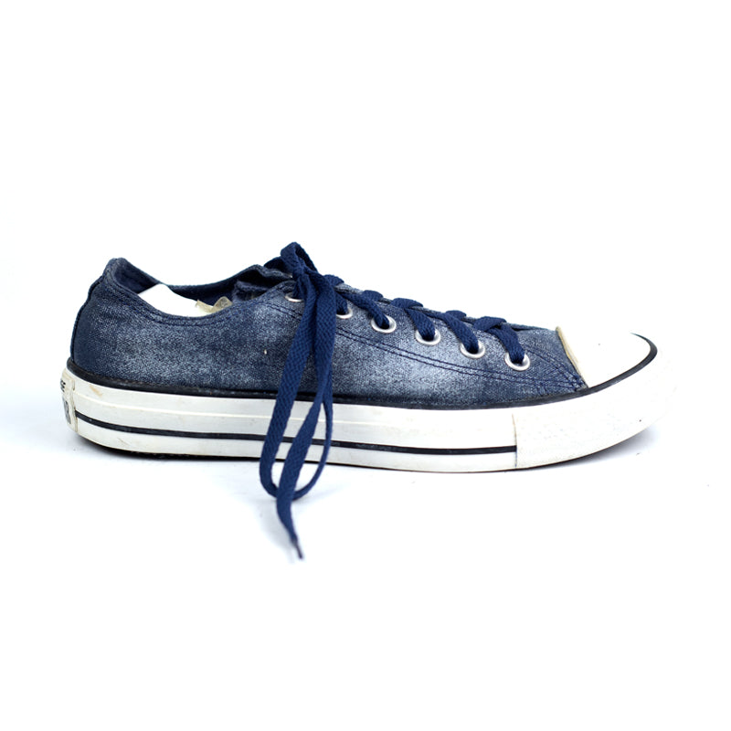 Man & Women Classic Canvas Dark Blue Denim Sneakers Casual Shoes