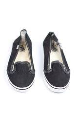 Vans kvd black and white canvas slip ons