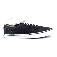 Vans Womens Sneaker Black Lace Up Low Top White Sole