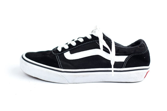 Vans Old Skool Black White Low Canvas & Suede Classic Skater Shoes