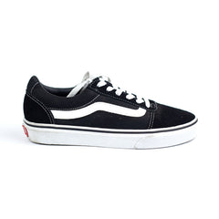 Vans Old Skool Black White Low Canvas & Suede Classic Skater Shoes