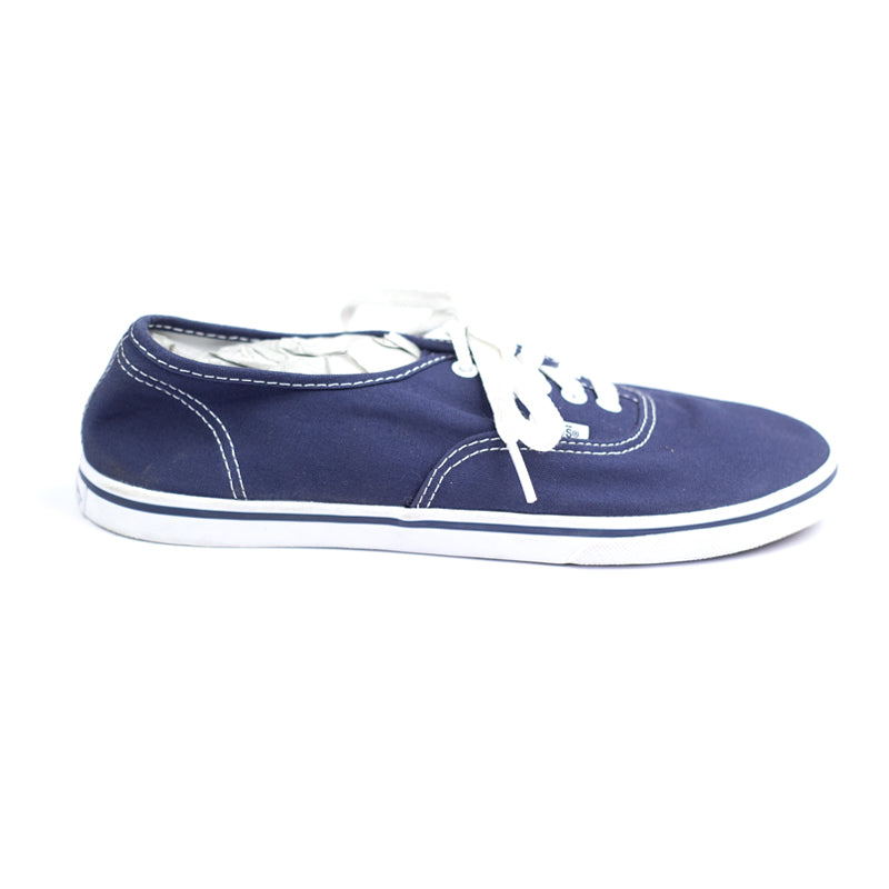 Vans Off The Wall Lace Up Canvas Sneaker Blue