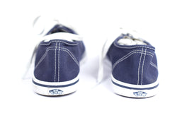 Vans Off The Wall Lace Up Canvas Sneaker Blue