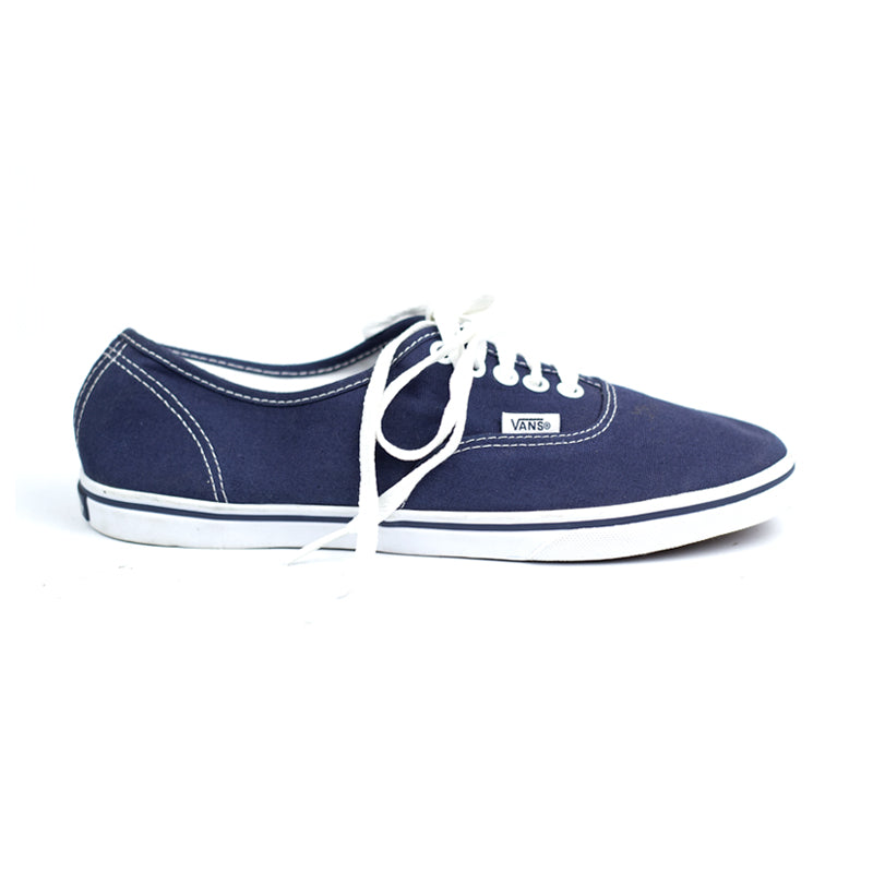 Vans Off The Wall Lace Up Canvas Sneaker Blue