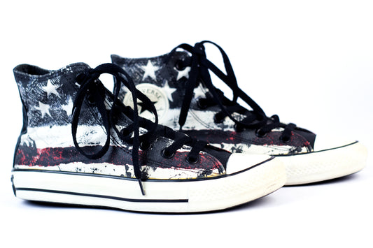 Converse chuck taylor all star hi destroyed flag white chili pepper + FREE SHIPPING