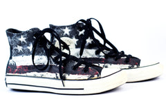 Converse All Star Chuck Taylor American Flag High Vintage Shoes White Mens