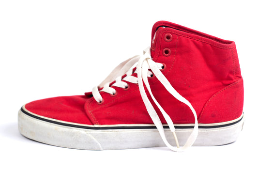 VANS Skateboard TB4R High Top Shoes Lace Up Red Sneaker Men & Women's