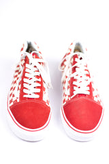 Vans Men US Sneakers High Cut Checkered Red White