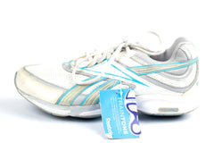 Reebok Train Tone Smooth&nbsp; Shoes White Teal Blue Lace Up Low