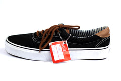 VANS OFF THE WALL ERA 59 SK8 BLACK CANVAS/LEATHER SNEAKERS