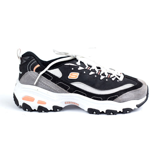 Skechers D'Lites&nbsp; Black and Peach Colored. Hard To Find Color