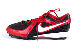 NIKE MVP Strike Low Metal Baseball Cleats - RED/BLACK