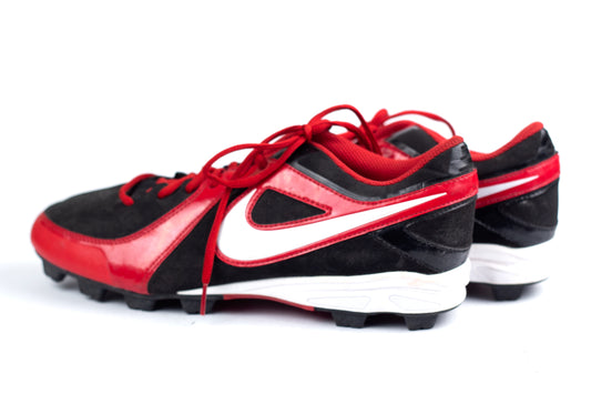 NIKE MVP Strike Low Metal Baseball Cleats - RED/BLACK