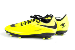 Nike Kids Jr Hypervenom Phelon FG Vibrant Yellow Black Metallic Silver Volt Boy's Soccer Shoes