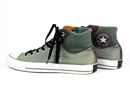 Converse All Star Chuck Taylor MA-1 Zip Hi Vintage Shoes Green Mens and Wom