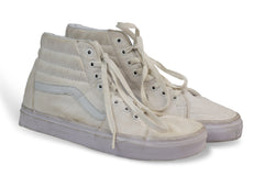 VANS Leather Upper White Athletic Shoes