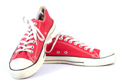 Vintage Converse All Star Red Canvas Men's Lace-up Sneakers