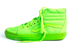 VANS Sneakers Womens 5.5 Neon Green High Top Skateboard Shoes Fluorescent