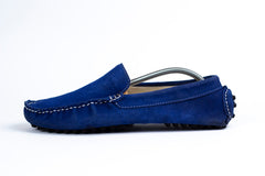 Cobalt Blue Suede Penny Loafers