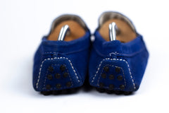 Cobalt Blue Suede Penny Loafers