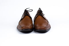 Pointed-toe leather shoes men, genuine leather British simple lace-up business suit men's shoes