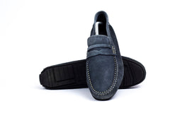 Harry of London Basel 2 Midnight Blue Suede Driver Loafer dressup shoes