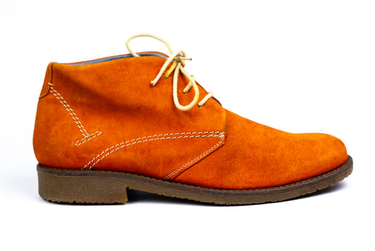 Rubber Sole Men Tan Suede Leather Chukka Boots