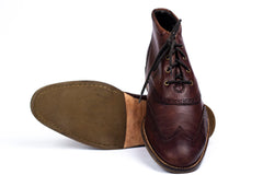 dez le vôtre Bottes cheville en cuir Cole Haan Liam Chukka II bout d'aile marron Brogue C11053 taille 8M