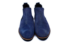 DFCFDRRG Men's Winter Leather Shoes Autumn And Early Winter Boots, Men's Leather Shoes, Men's Waterproof Casual Shoes, Cowhide Men's Shoes, Men's Motorcycle Boots (Color : Fur blue, Shoe