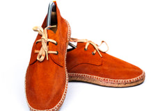 Men Abarca Shoes Blucher Espadrilles | Camel Leather Blucher 270