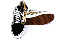 VANS M Width Leopard Athletic Shoes for Women