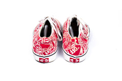 Vans Era Off The Wall All Over Print Red White Skate Sneakers Shoes