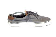 Vans Canvas Shoes Gray With Brown Leather Tongue Men's