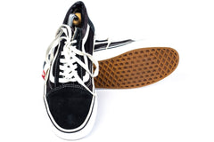 Vans Off The Wall Black and White Suede Canvas Sneaker CLEAN!