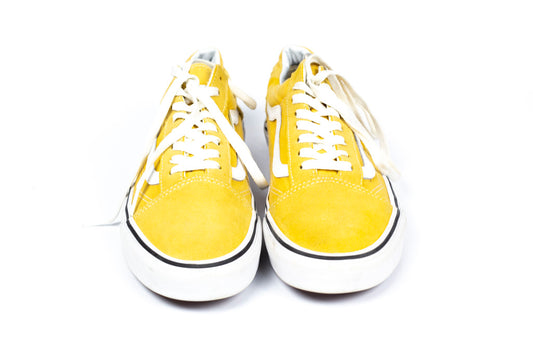 VANS Old Skool Skate Shoes Men's Size 7 Cyber Yellow/True White  Style Haven Official (22684)