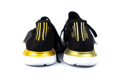 ew Adidas Swift Run Black/White/Gold Metallic