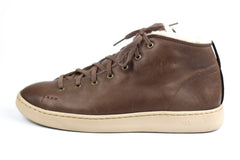 UGG Mens Pismo Sneaker Hi Cozy Brown Leather