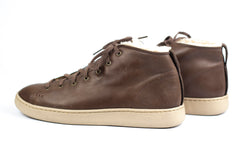 UGG Mens Pismo Sneaker Hi Cozy Brown Leather