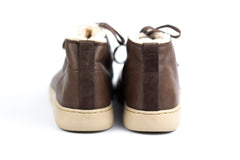 UGG Mens Pismo Sneaker Hi Cozy Brown Leather