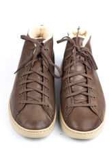 UGG Mens Pismo Sneaker Hi Cozy Brown Leather