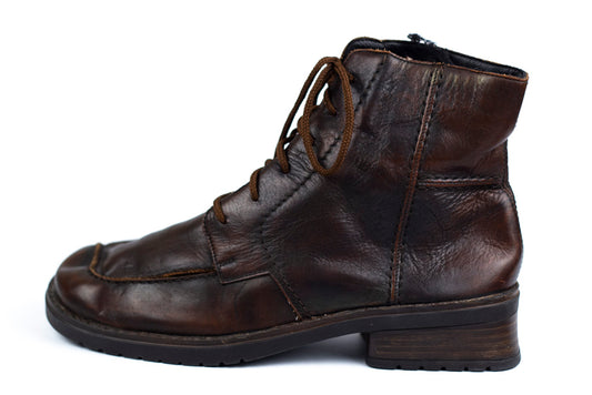 "Massimo Dutti" men Dark Brown Leather boots