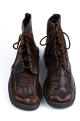 "Massimo Dutti" men Dark Brown Leather boots
