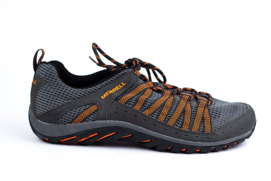 Merrell Hymist Beluga Orange Mesh Hiking Walking Trail Shoes Men's