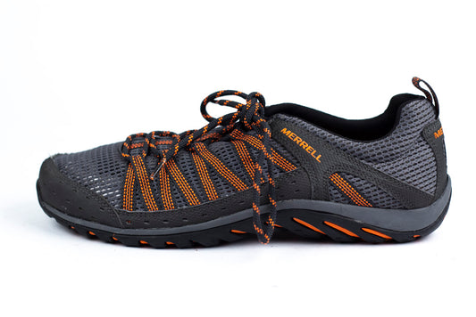 Merrell Hymist Beluga Orange Mesh Hiking Walking Trail Shoes Men's