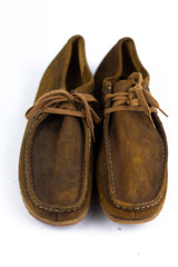 Clark's Wallabees Low Cut Size 6.5 M Brown Leather