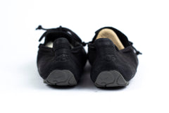 UGG Slippers Mens 11 Topher Moccasin Black Suede Moc Toe Bow Top Casual Comfort