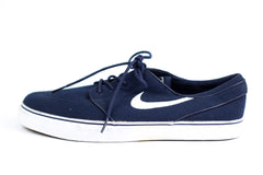 Nike Men's Zoom Stefan Janoski Canvas Obsidian / White Gum Light Brown Metallic Ankle-High Skateboarding Shoe