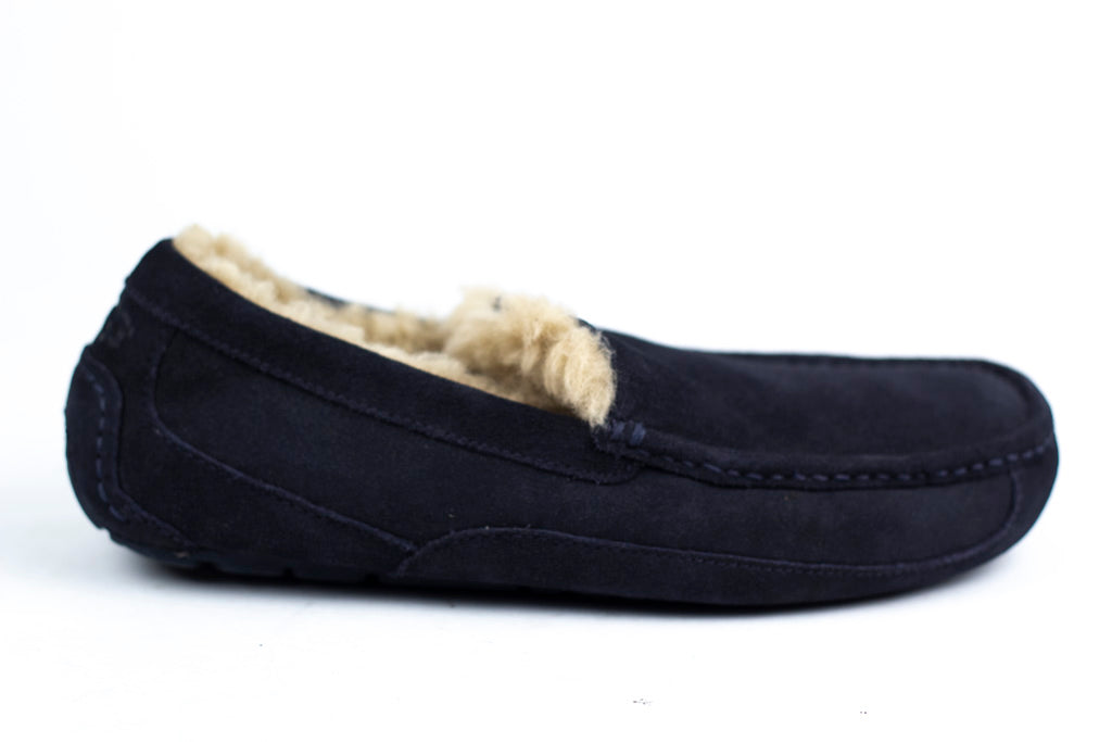 Black Slippers Moccasin Suede for Men