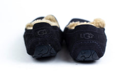 Black Slippers Moccasin Suede for Men